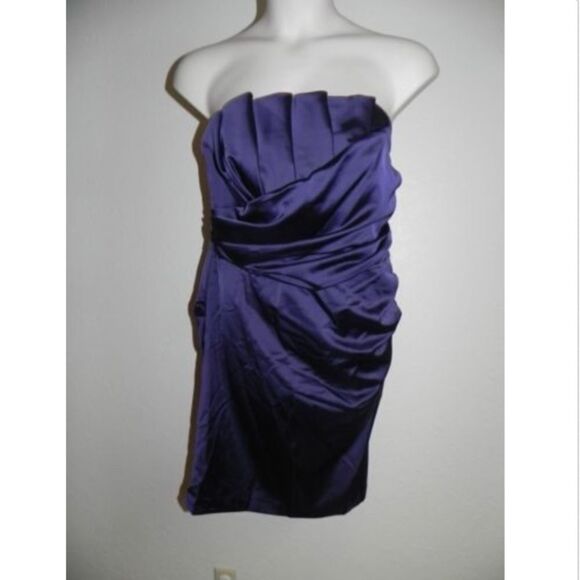 Davids Bridal Dress Plus Size 24 Lapis Purple NWT - Picture 1 of 3